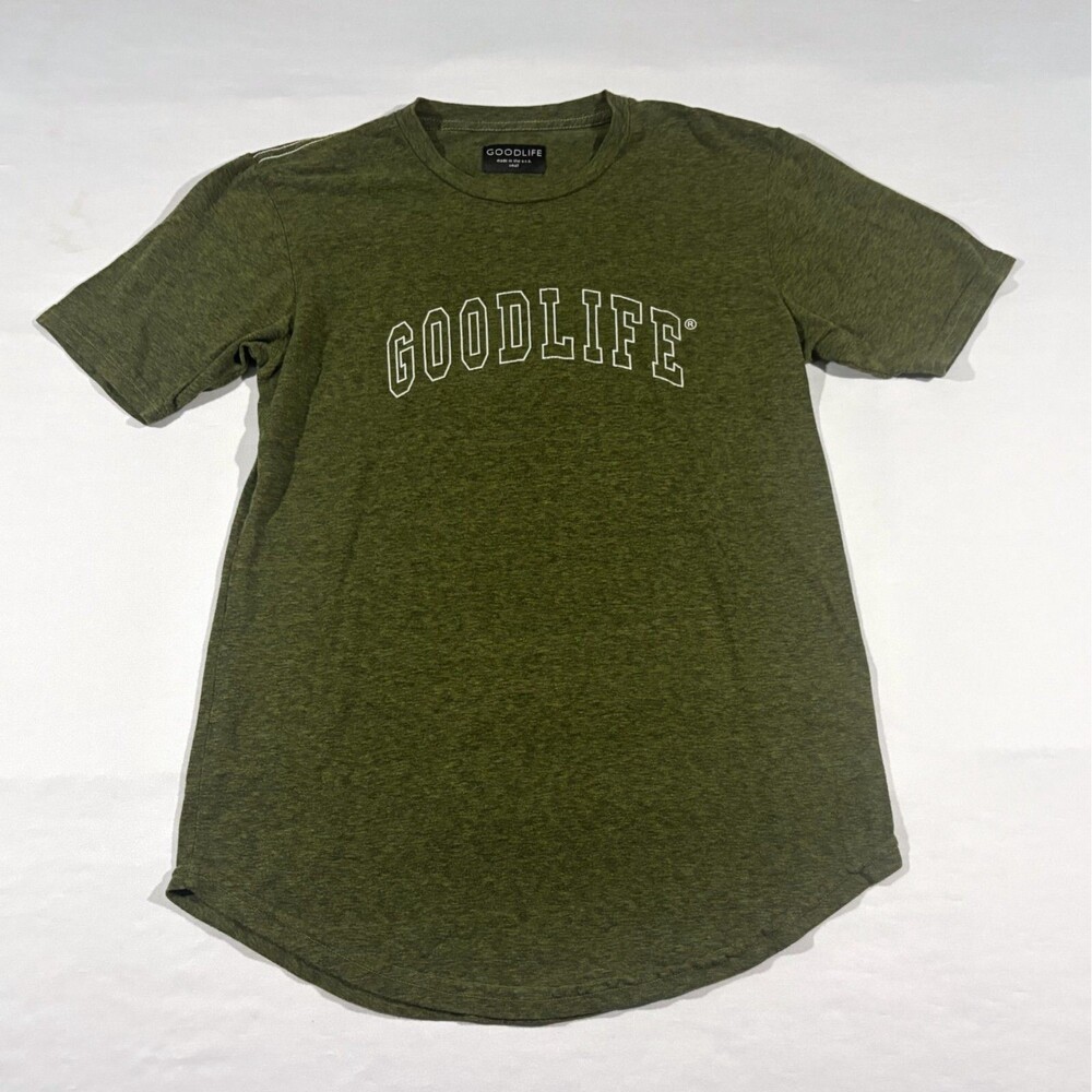 Goodlife T-Shirt Men's Olive Green Logo Crew Active Streetwear Short Sleeve Sz S